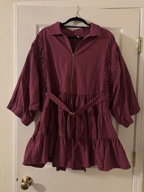 FREE PEOPLE | Hampton Mini Dress Plum